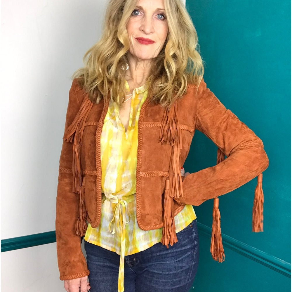 Rachel Zoe fringe suede 4 boho chic leather - Picture 7 of 15